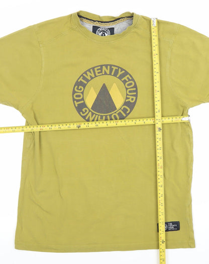TOG Twenty Four Men's Green M Graphic Outdoor Cotton T-Shirt