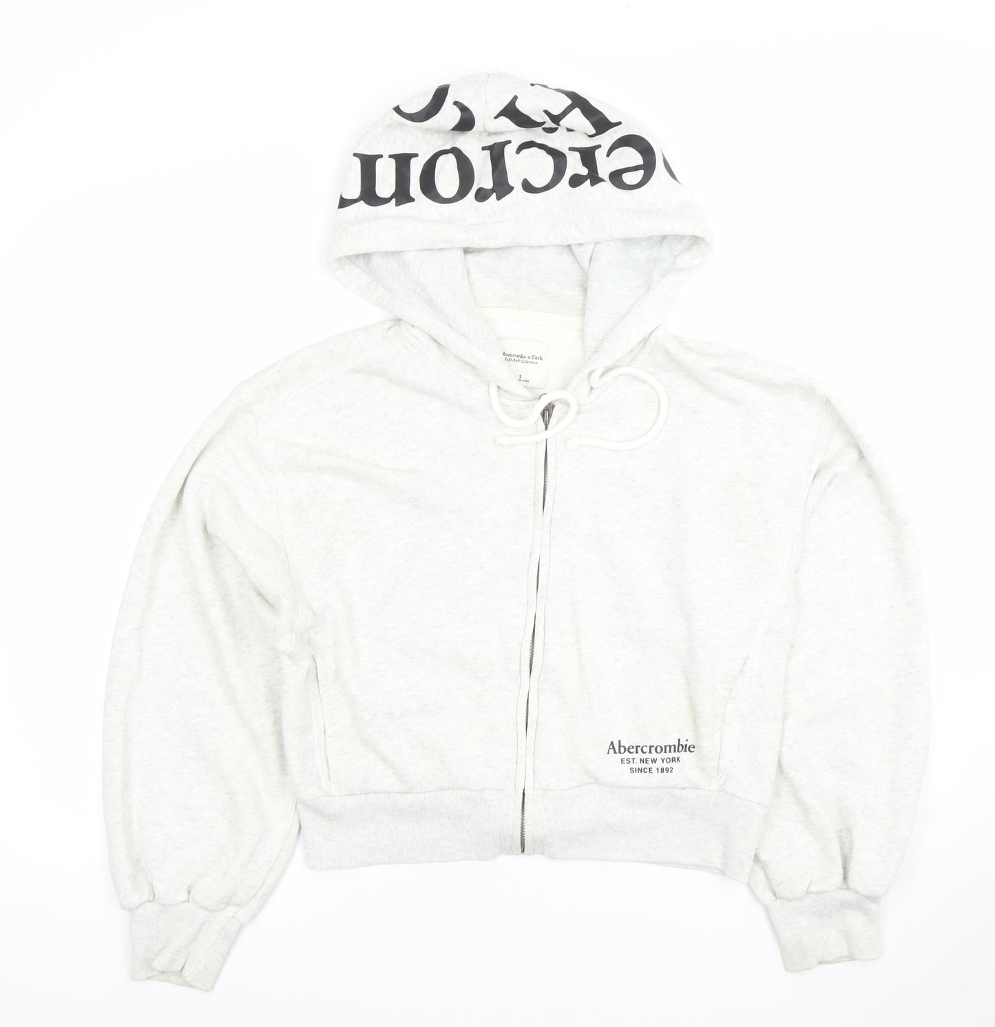 Abercrombie & Fitch Women’s Grey Full Zip Hoodie Size S Soft A&F Collection