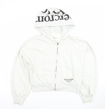 Abercrombie & Fitch Women’s Grey Full Zip Hoodie Size S Soft A&F Collection