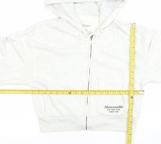 Abercrombie & Fitch Women’s Grey Full Zip Hoodie Size S Soft A&F Collection