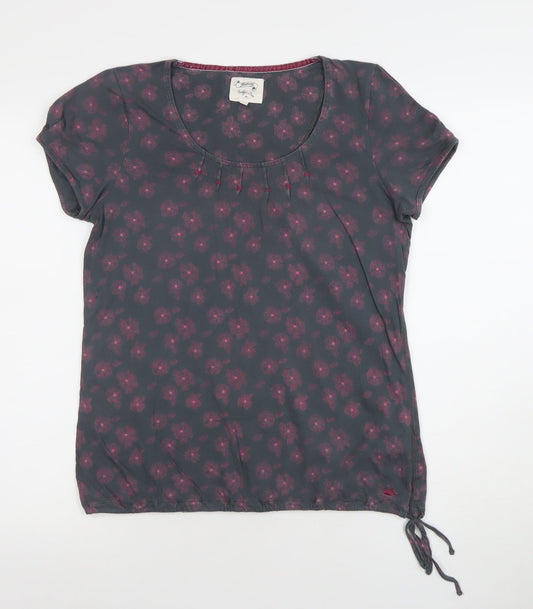 Womens UK Size 12 Joules Grey Basic T-Shirt