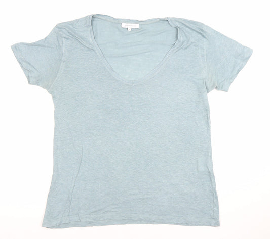 Womens UK Size S Second Female Blue Basic T-Shirt