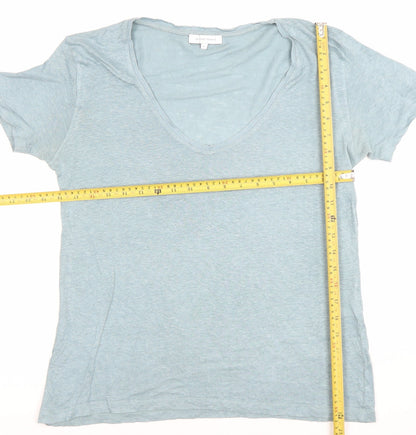 Womens UK Size S Second Female Blue Basic T-Shirt