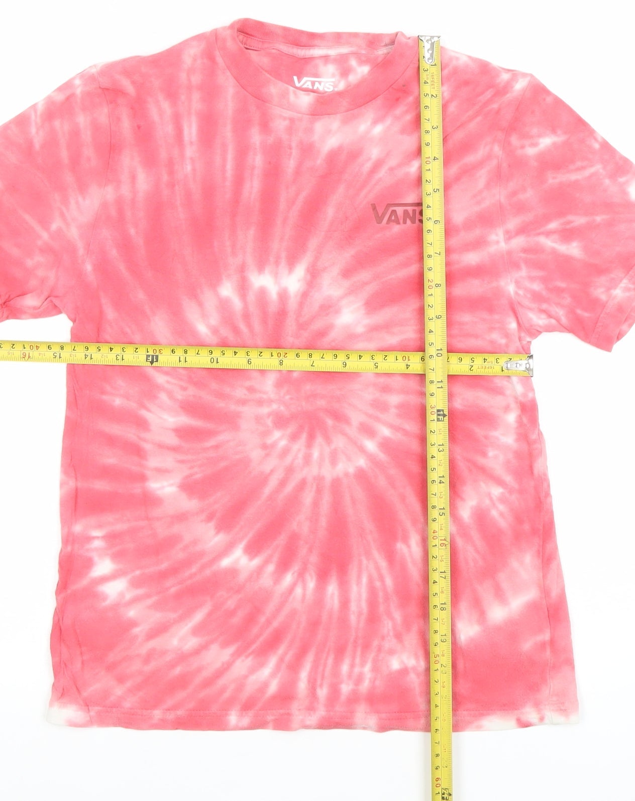 Womens UK Size S VANS Pink Basic T-Shirt