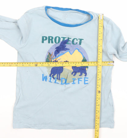 Boys UK Size 10 Years John Lewis Blue Basic T-Shirt