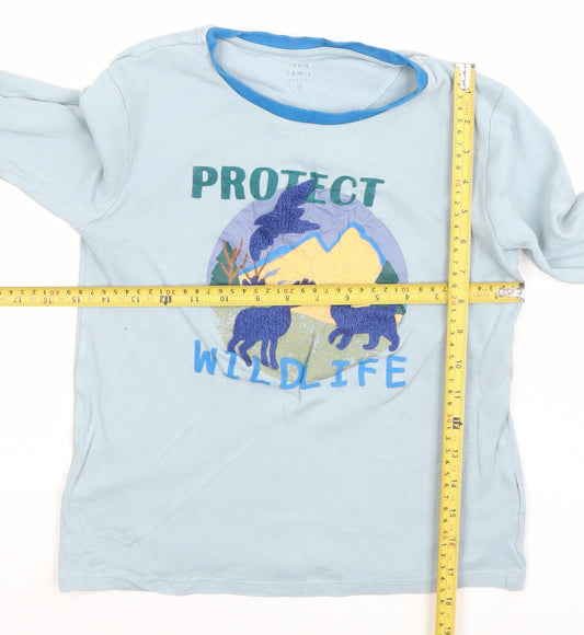 Boys UK Size 10 Years John Lewis Blue Basic T-Shirt