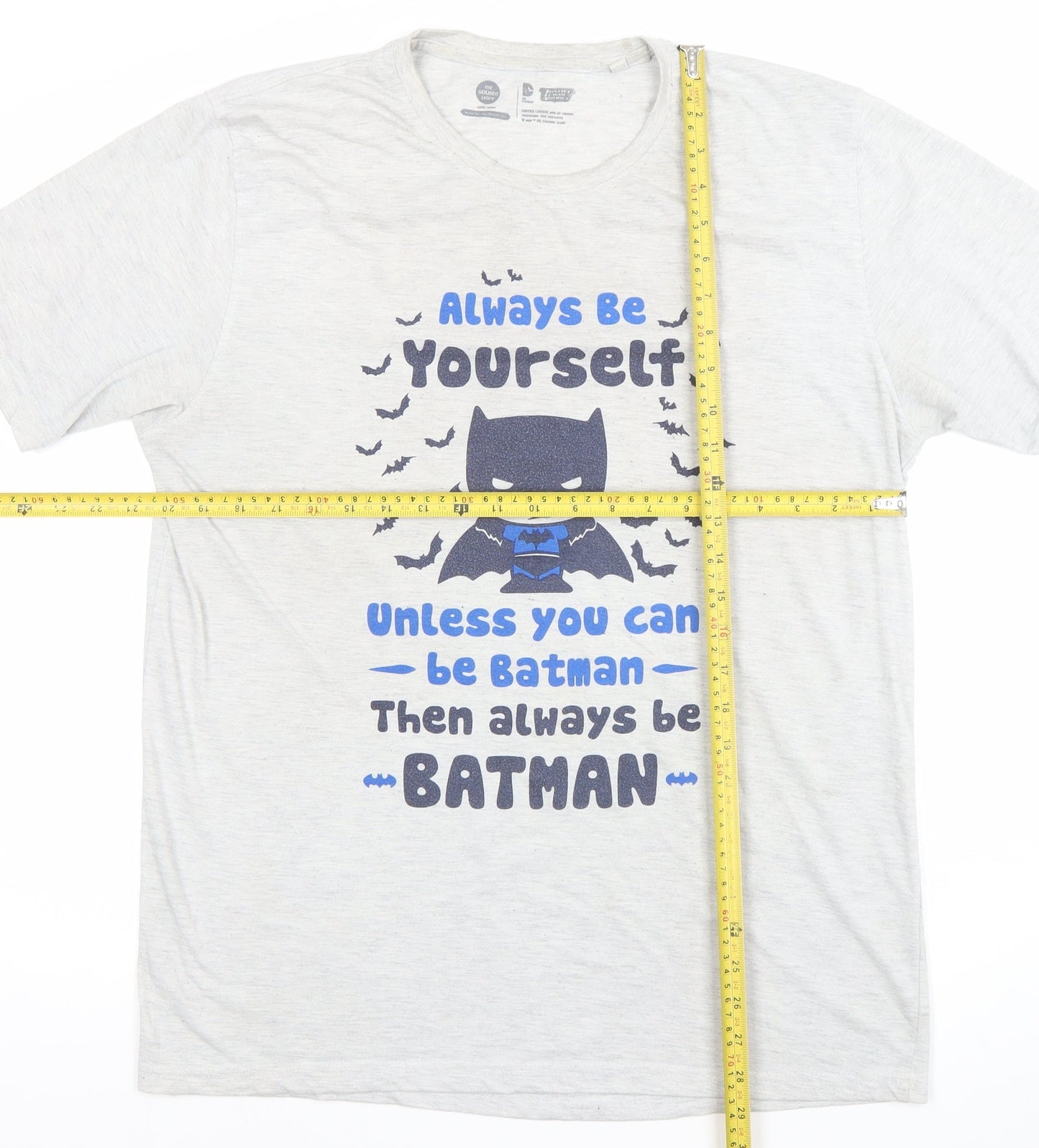 The Souled Store Men's Grey XL Batman Graphic Cotton T-Shirt