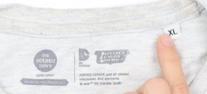 The Souled Store Men's Grey XL Batman Graphic Cotton T-Shirt