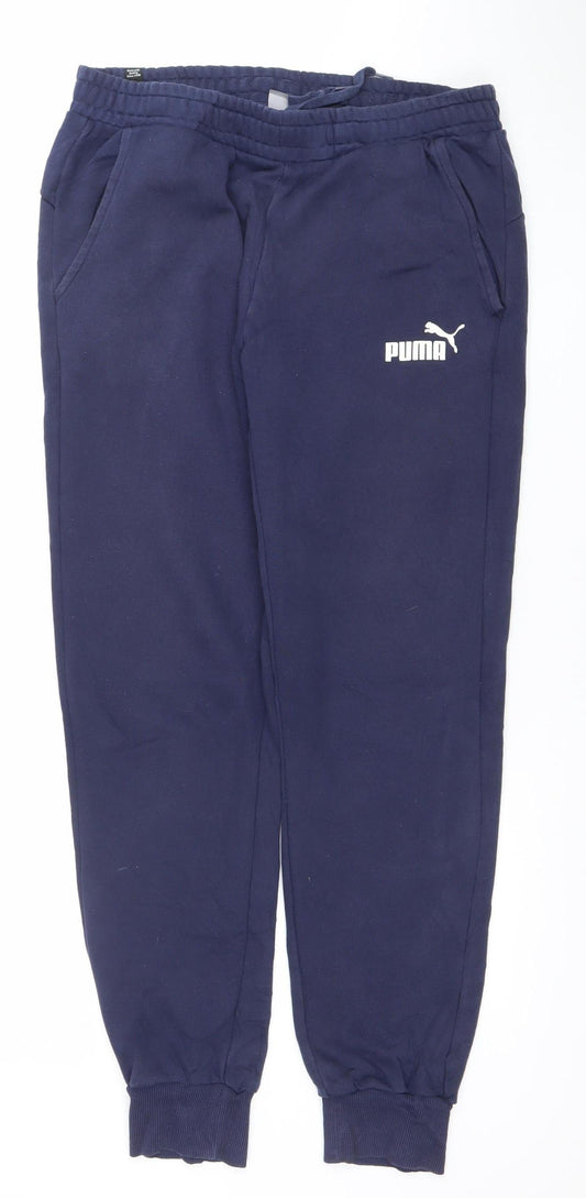 Puma Men's Blue Jogger Sweatpants Size M Regular Fit Activewear Trousers