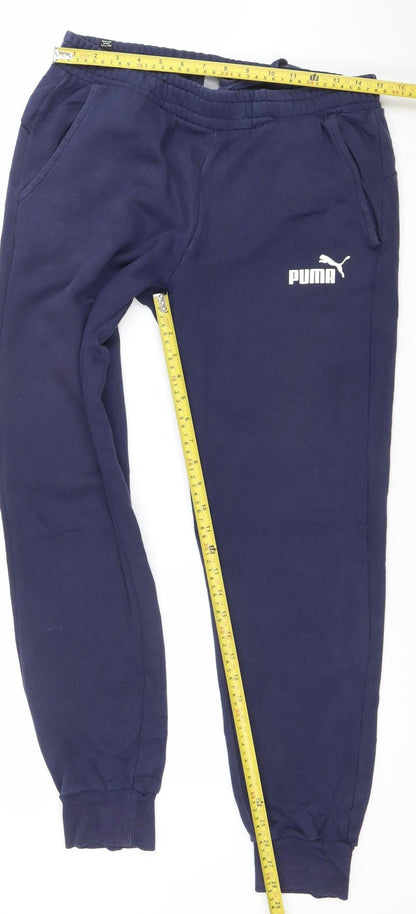 Puma Men's Blue Jogger Sweatpants Size M Regular Fit Activewear Trousers