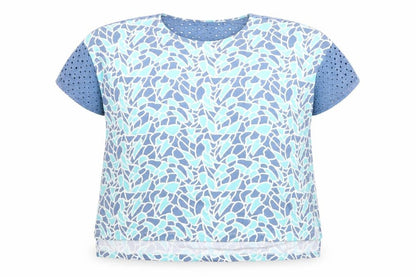 Womens UK Size 20 Emreco Blue Tunic Blouse