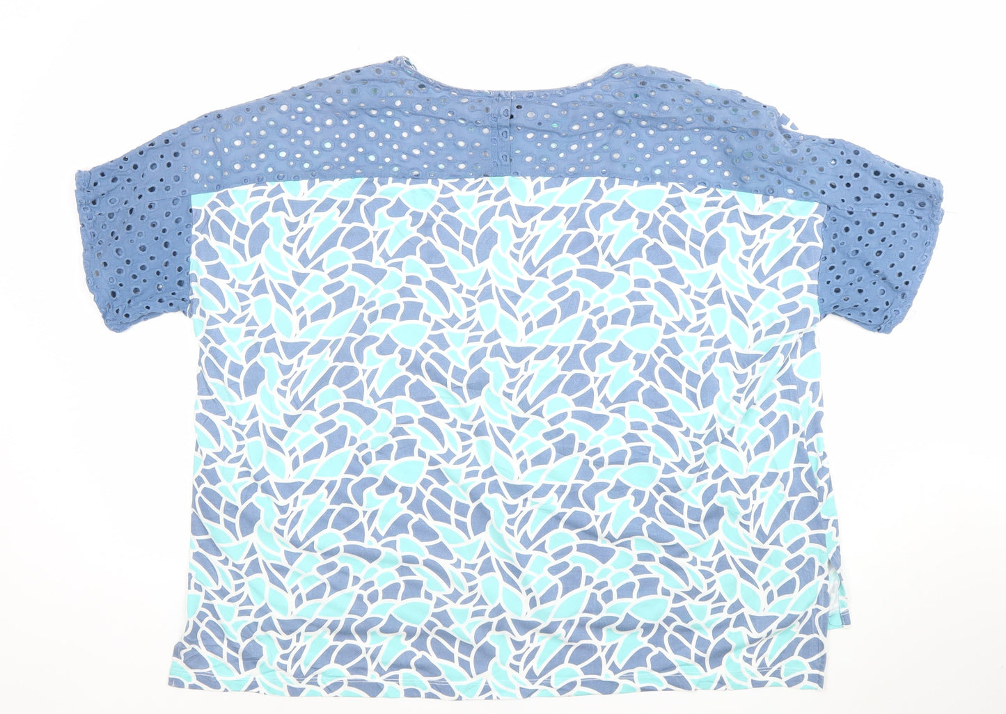 Womens UK Size 20 Emreco Blue Tunic Blouse
