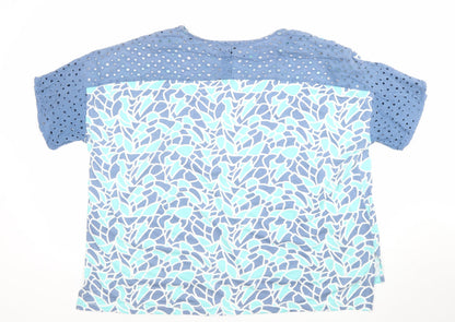 Womens UK Size 20 Emreco Blue Tunic Blouse