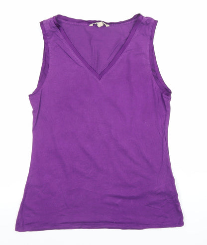 Womens UK Size S Banana Republic Purple Basic Tank