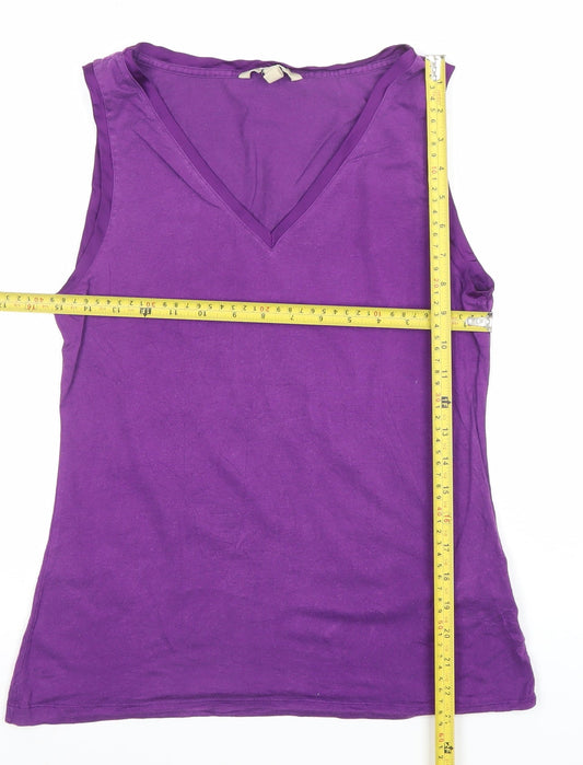 Womens UK Size S Banana Republic Purple Basic Tank