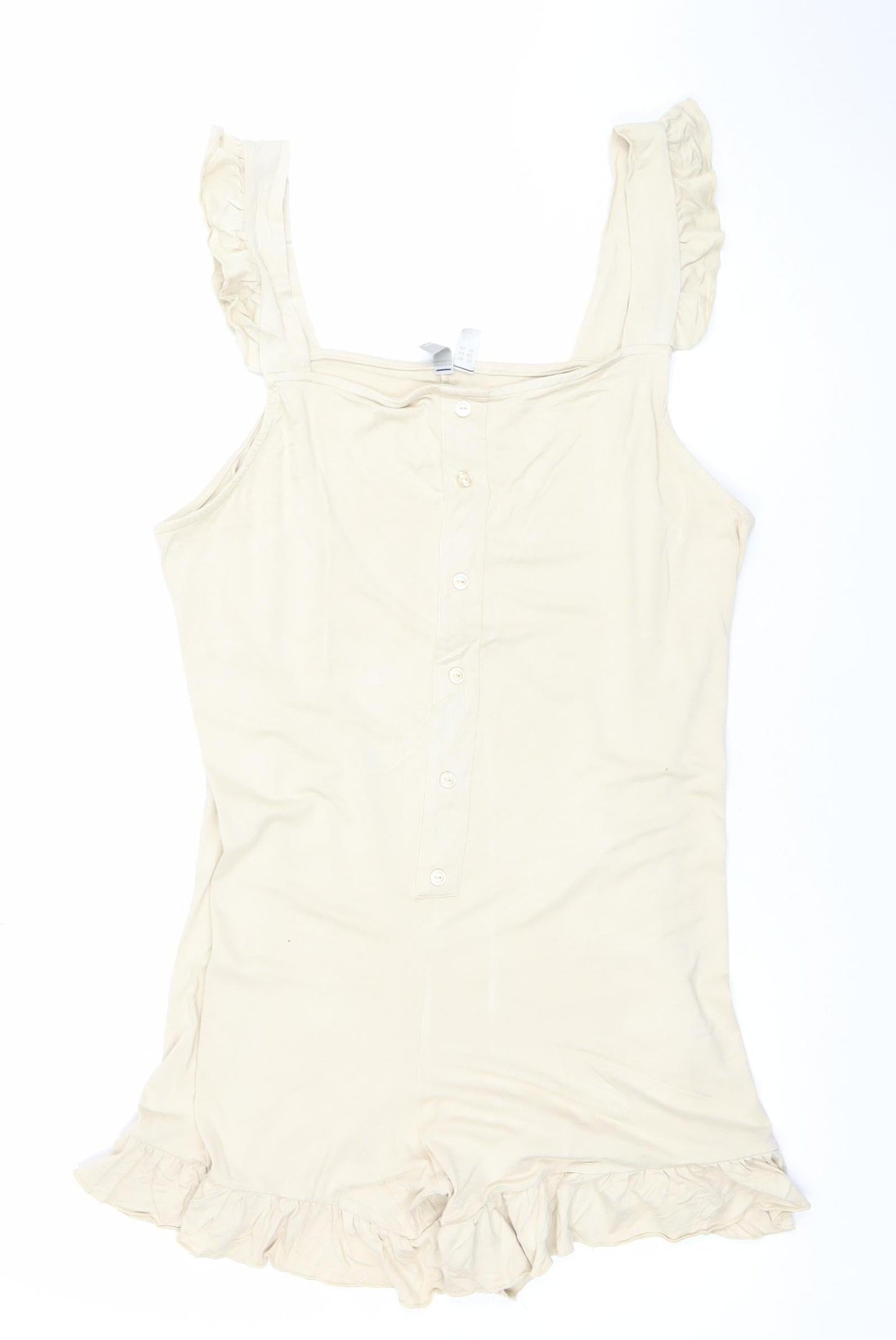 Womens UK Size 14 ASOS One-Piece Beige Playsuit