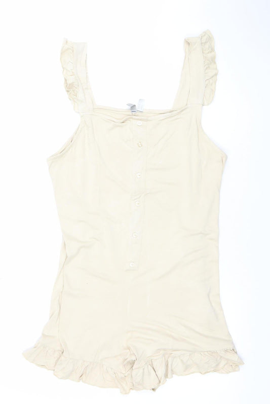 Womens UK Size 14 ASOS One-Piece Beige Playsuit