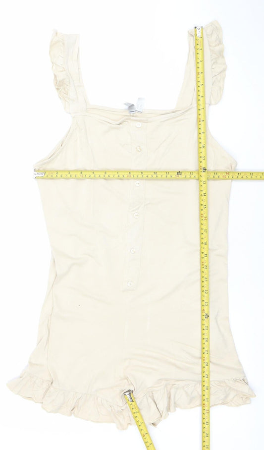Womens UK Size 14 ASOS One-Piece Beige Playsuit