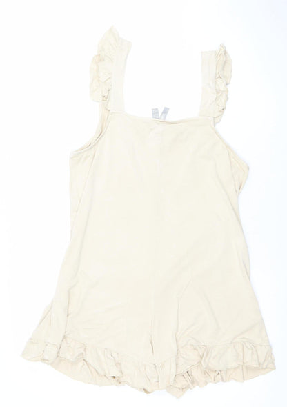 Womens UK Size 14 ASOS One-Piece Beige Playsuit