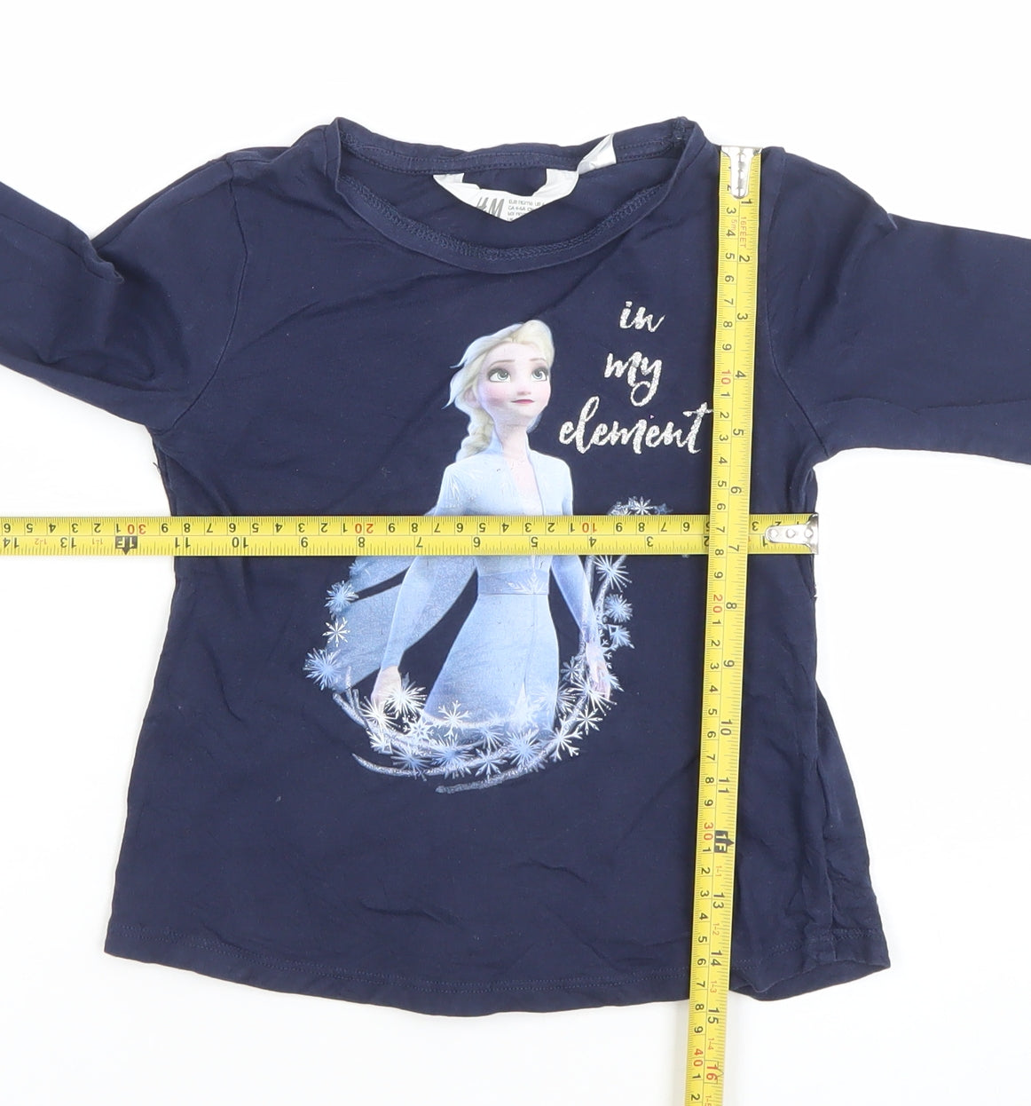 Girls UK Size 4-6 Years H&M Blue Pullover T-Shirt