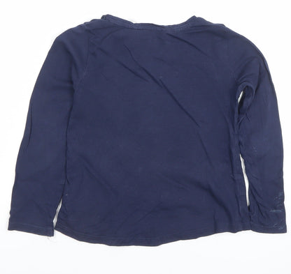 Girls UK Size 4-6 Years H&M Blue Pullover T-Shirt