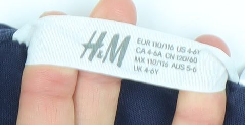Girls UK Size 4-6 Years H&M Blue Pullover T-Shirt