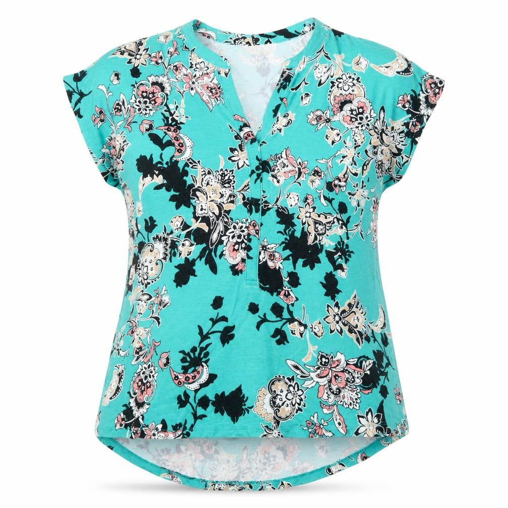 Womens UK Size S Dana Buchman Blue Tunic Blouse