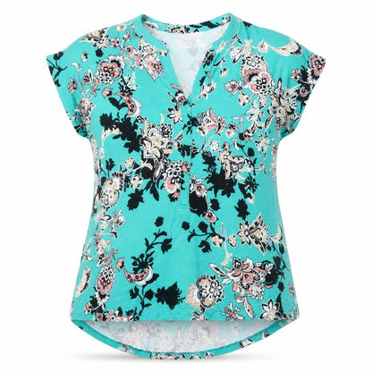 Womens UK Size S Dana Buchman Blue Tunic Blouse