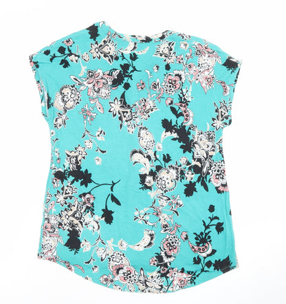 Womens UK Size S Dana Buchman Blue Tunic Blouse