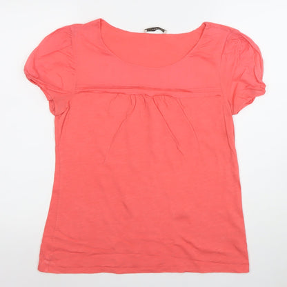 Womens UK Size L Oasis Pink Basic T-Shirt