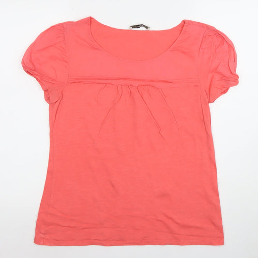 Womens UK Size L Oasis Pink Basic T-Shirt