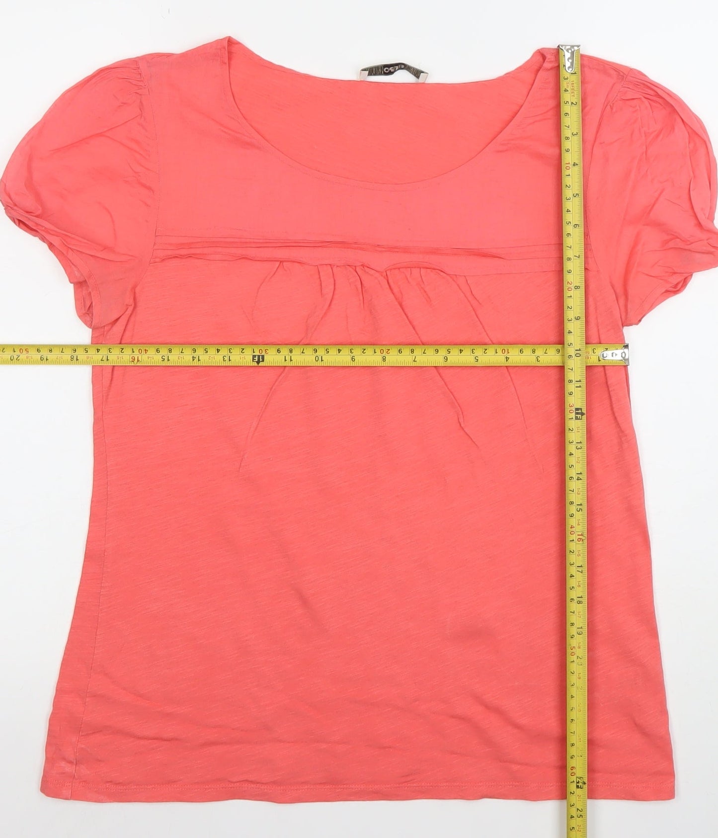 Womens UK Size L Oasis Pink Basic T-Shirt