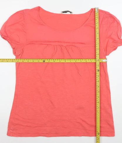 Womens UK Size L Oasis Pink Basic T-Shirt
