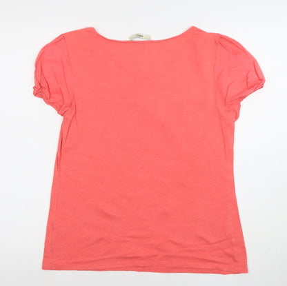 Womens UK Size L Oasis Pink Basic T-Shirt