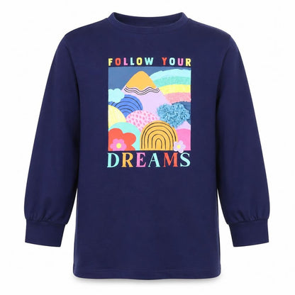 Next Girls Blue Follow Your Dreams Long Sleeve Sweatshirt 9 Years