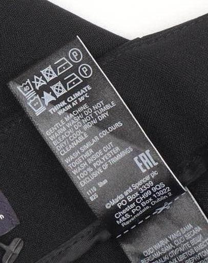 Womens UK Size 10 Marks and Spencer Regular Fit Business Formal Workwear Black T