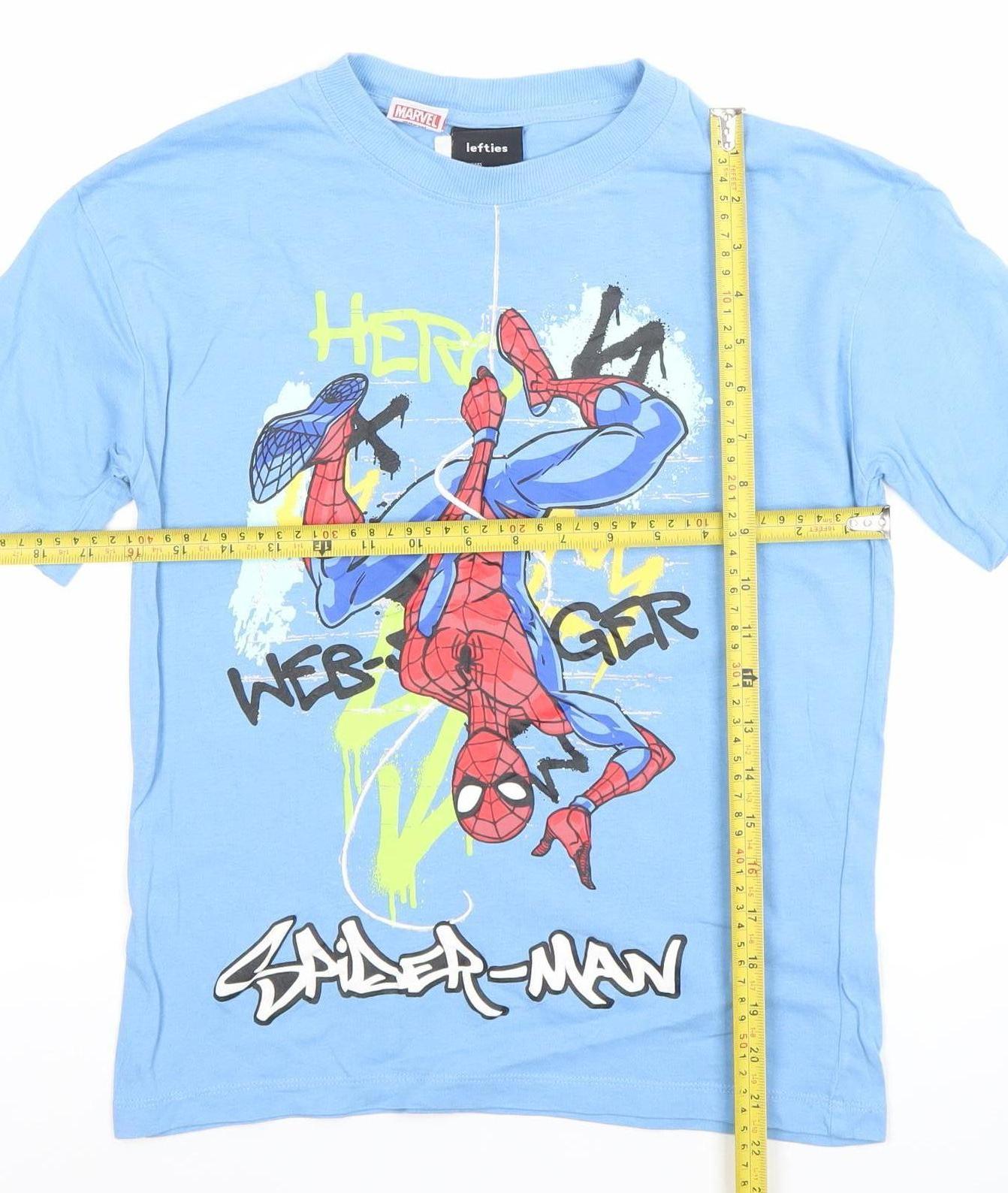 Boys UK Size 9-10 Years Lefties Blue Basic T-Shirt