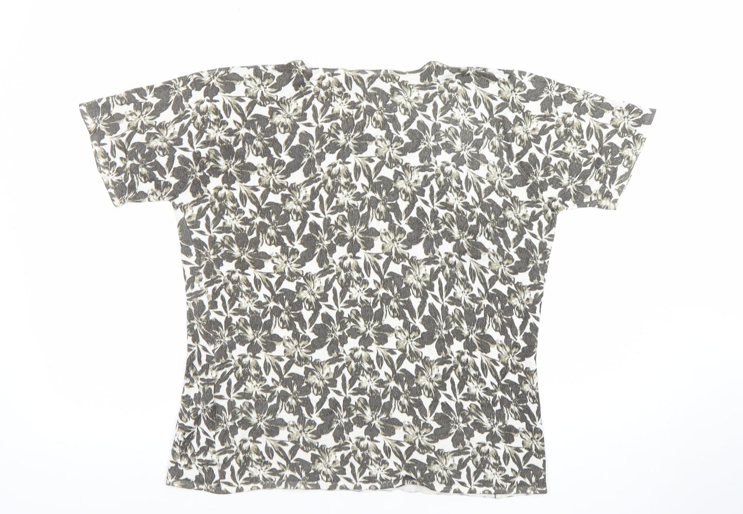 Alex & Co. Women’s Grey Floral Knit Short Sleeve T-Shirt UK 12/14