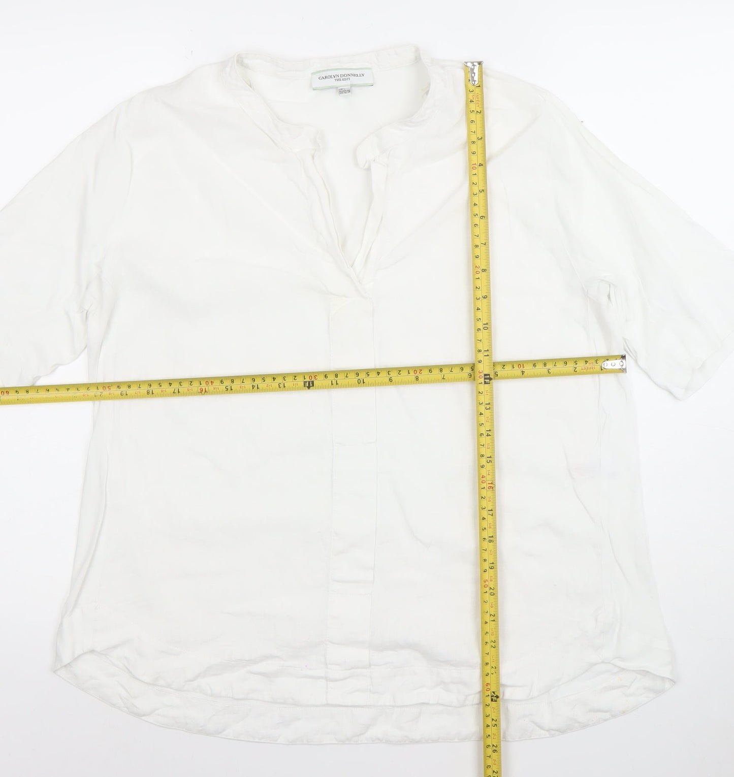 Womens UK Size L Carolyn Donnelly The Edit White Basic Blouse