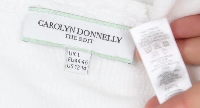 Womens UK Size L Carolyn Donnelly The Edit White Basic Blouse