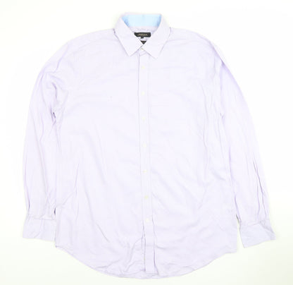 Mens UK Collar Size 16.5 Jaeger Smart Purple  Dress Shirt