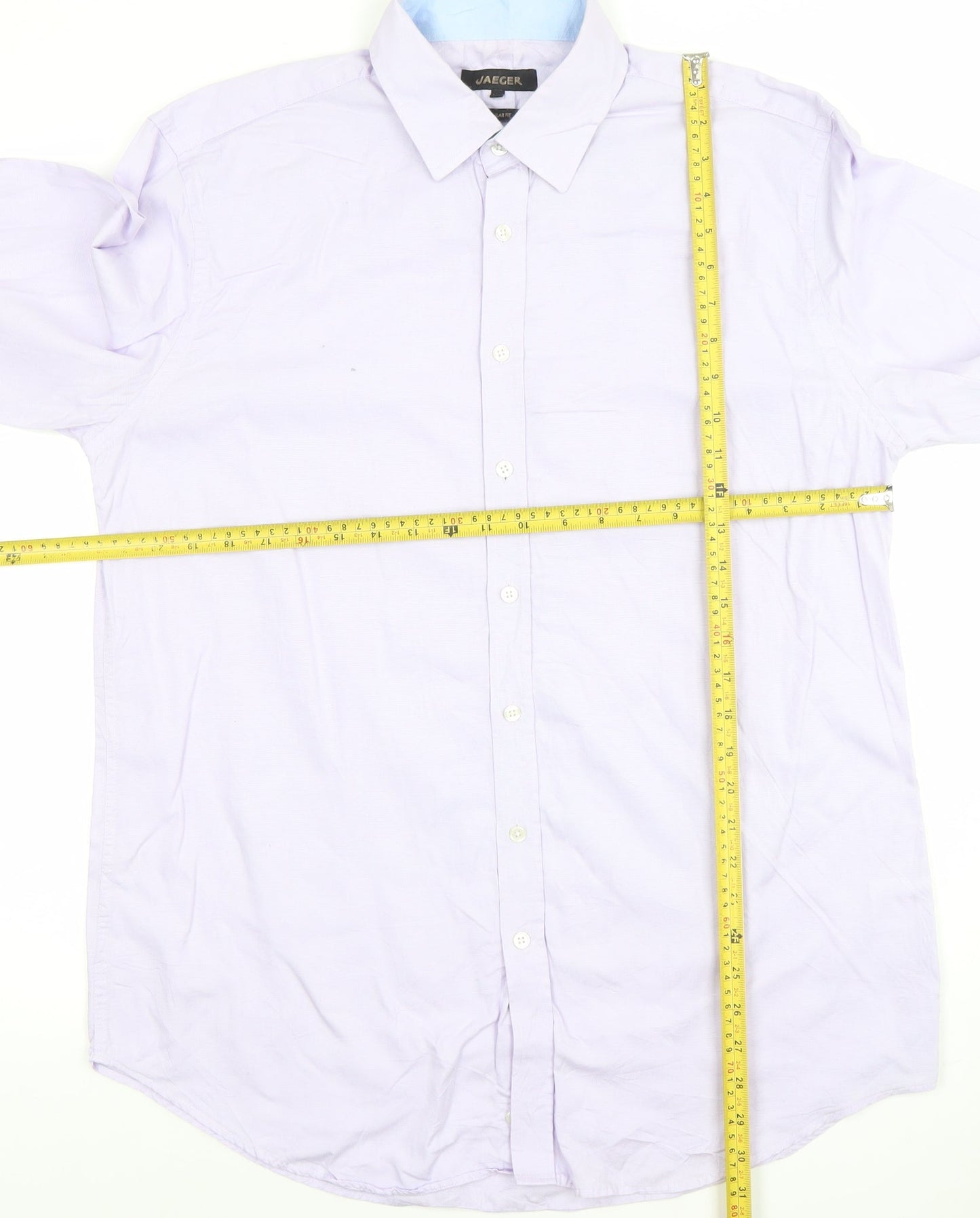 Mens UK Collar Size 16.5 Jaeger Smart Purple  Dress Shirt