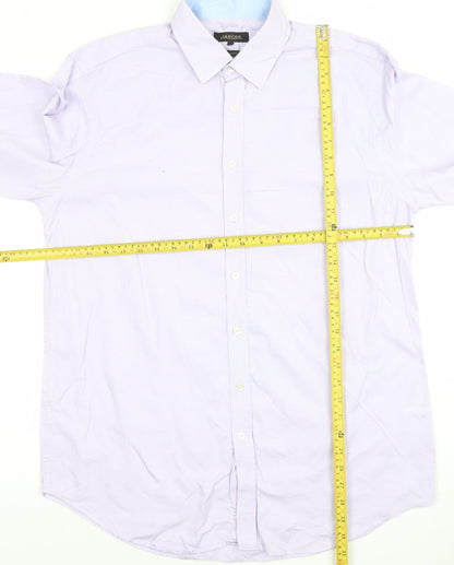 Mens UK Collar Size 16.5 Jaeger Smart Purple  Dress Shirt