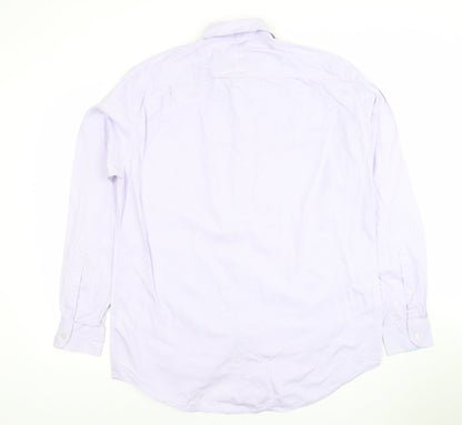 Mens UK Collar Size 16.5 Jaeger Smart Purple  Dress Shirt