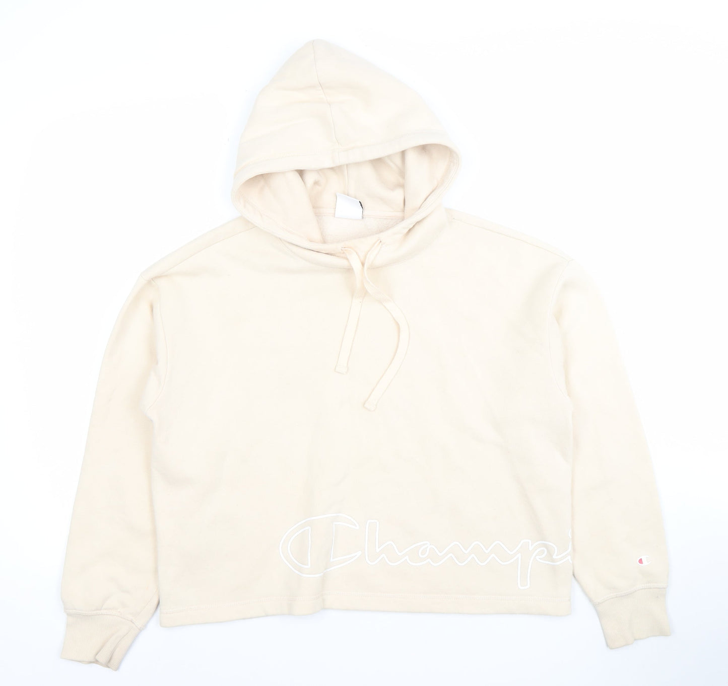 Womens UK Size M Champion Beige Pullover Hoodie