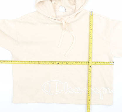 Womens UK Size M Champion Beige Pullover Hoodie