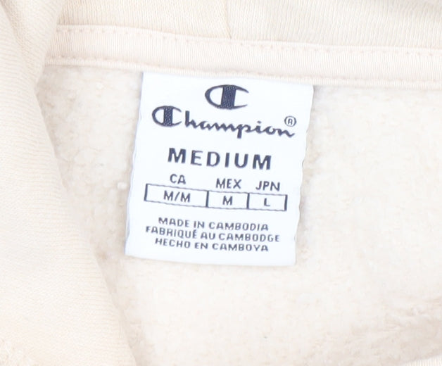 Womens UK Size M Champion Beige Pullover Hoodie