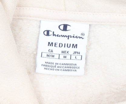 Womens UK Size M Champion Beige Pullover Hoodie
