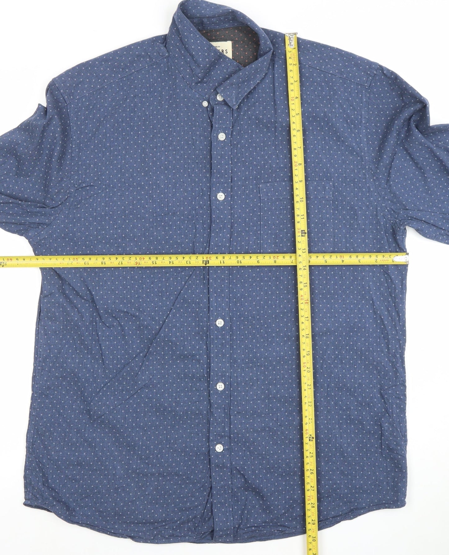 Mens UK Collar Size XL Barkers Smart Blue  Dress Shirt