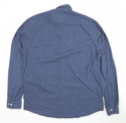 Mens UK Collar Size XL Barkers Smart Blue  Dress Shirt